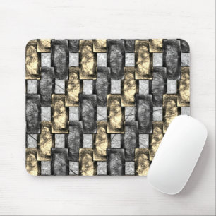 Graue und goldene Färbung, rechteckige Schnitzerei Mousepad