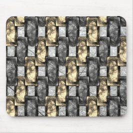 Graue und goldene Färbung, rechteckige Schnitzerei Mousepad