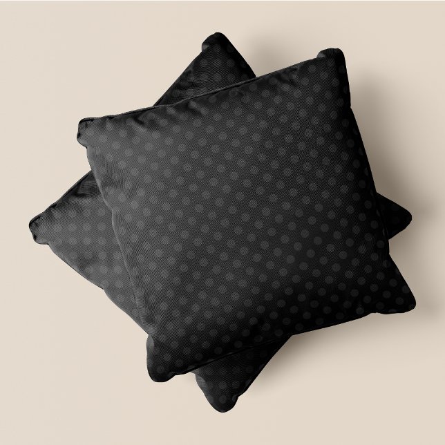 Graue und graue Chic Polka Dots Kissen (Grey & Grey Chic Polka Dots Throw Pillow)