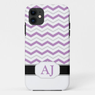Graue und Lila Zickzack Monogram iPhone 5 Fall title_seo2