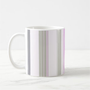 Graue und rosa vertikale Streifen. Kaffeetasse