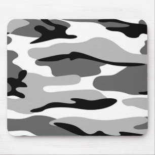 Graue und schwarze Camouflage Mouse Pad Mousepad