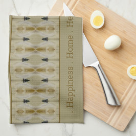 Graue und schwarze Goldbraune gemustert Geschirrtuch