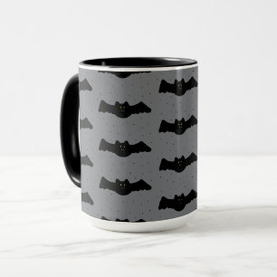 Graue und schwarze Halloween-Fledermäuse Tasse