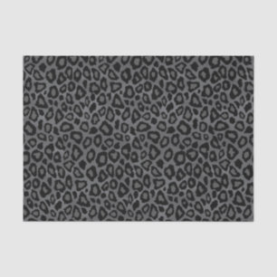 Graue und schwarze Leopardenfarbe Seidenpapier