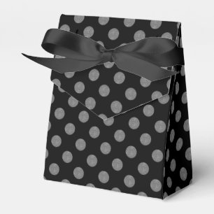 Graue und schwarze Polka-Punkte Geschenkschachtel