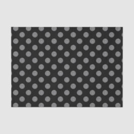 Graue und schwarze Polka-Punkte Seidenpapier