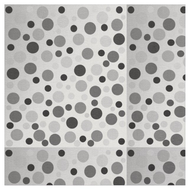Graue und schwarze Polka-Punkte, Stoffe (Nahaufnahme)