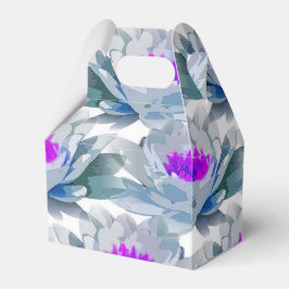 Graue und violette Blumenmuster Geschenkschachtel