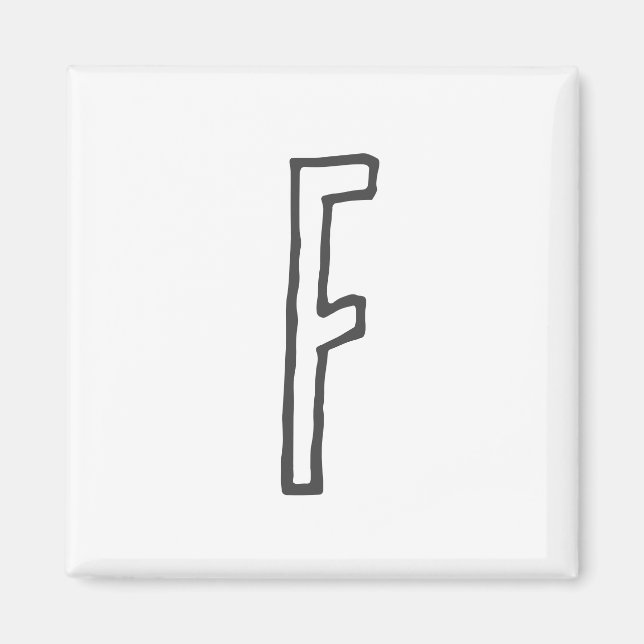 Graue und weiße Anfangsbuchstaben Mit Monogramm Sc Magnet (Vorne)