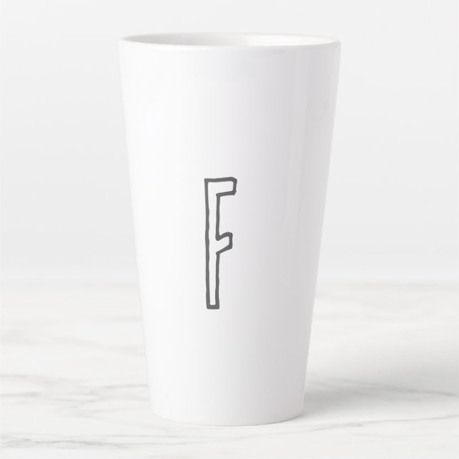 Graue und weiße Anfangsbuchstaben Mit Monogramm Sc Milchtasse (Vorderseite)