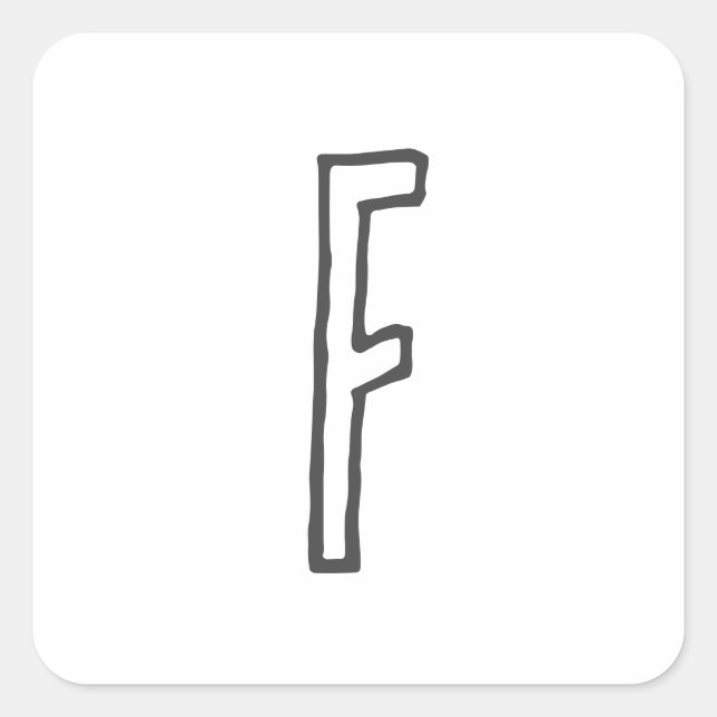 Graue und weiße Anfangsbuchstaben Mit Monogramm Sc Quadratischer Aufkleber (Vorderseite)