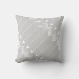 Graue und weiße Arrow-Herringbone-Muster Kissen
