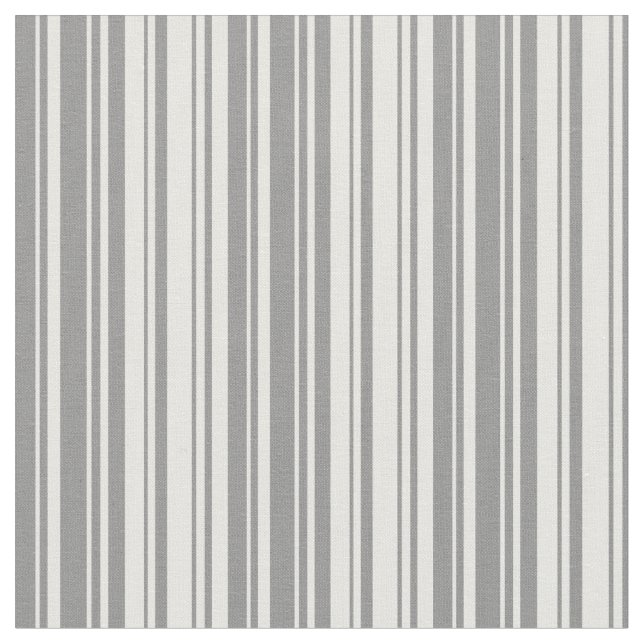 Graue und weiße farbige Linien Stoff (Nahaufnahme)