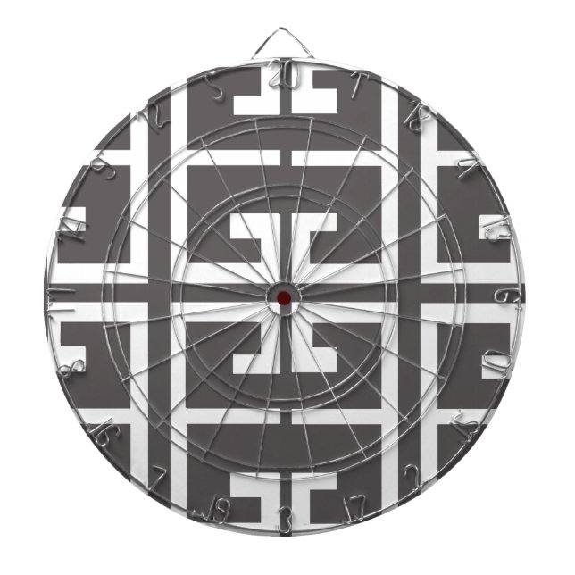 Graue und weiße Fliese Dartscheibe (vorne)
