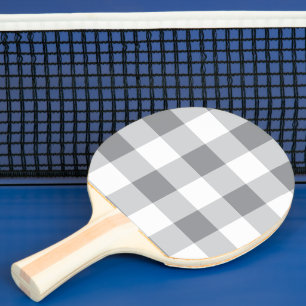 Graue und weiße Gingham-Muster Tischtennis Schläger