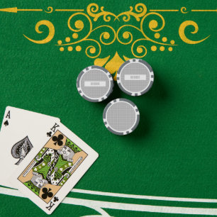 Graue und weiße Kachelblöcke Pokerchips