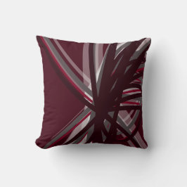 Graue und weiße Kreuz-Ribbon-Design Kissen