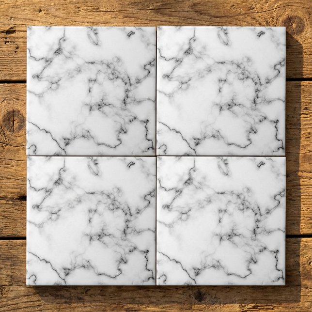 Graue und weiße Marmorfarbe Fliese (Grey and white Marble effect tile.)
