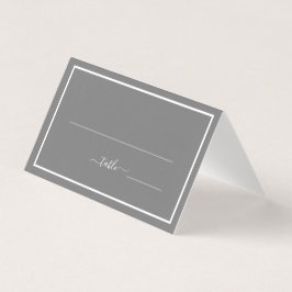 Graue und weiße Minimalistische Hochzeitskarte
