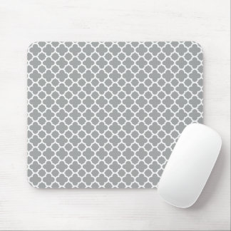 Graue und weiße Quatrefolie Mousepad