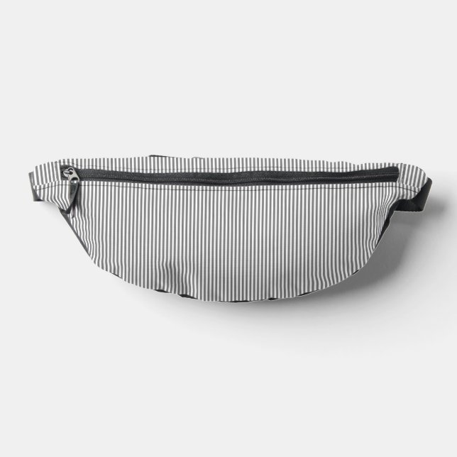 Graue und weiße Streifen Bauchtasche (Ablage )
