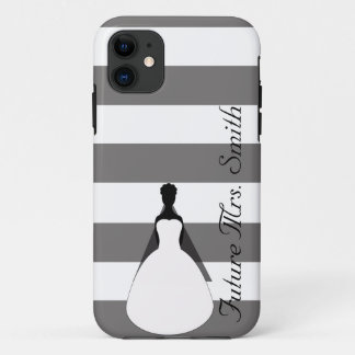 Graue und weiße zukünftige Frau Bride To Be iPhone 11 Hülle