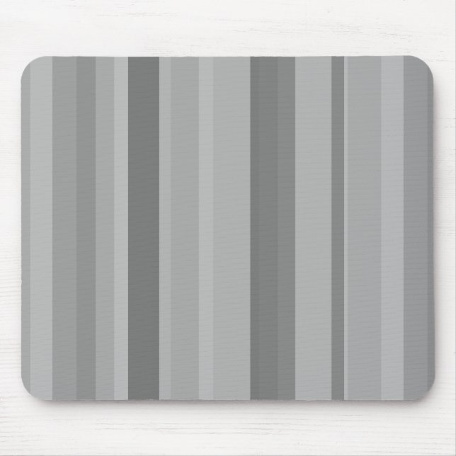 Graue vertikale Streifen Mousepad (Vorne)