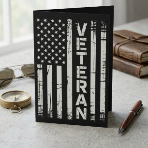 Graue Veteranen-patriotische amerikanische Flagge Karte