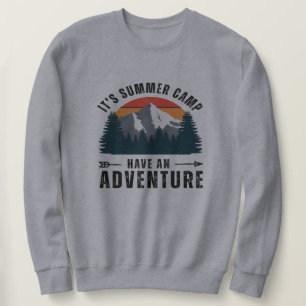 Graue Vintage Retro Bergtour Camping Sweatshirt