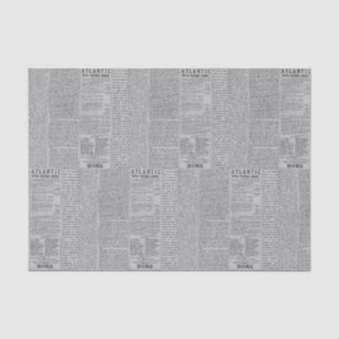 Graue Vintage-Zeitung Seidenpapier