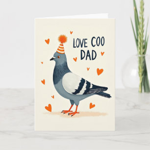 Graue Vogel Liebe Gurrt Papa Karte