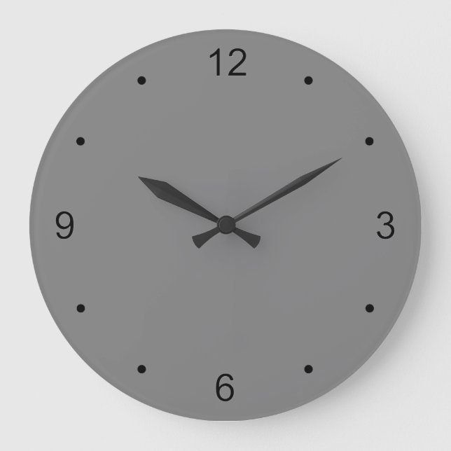 Graue Wall-Uhr Große Wanduhr (Vorderseite)