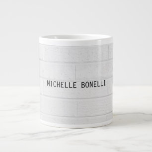 Graue Wandziegeln Design Schlicht Legible Moderne Jumbo-Tasse