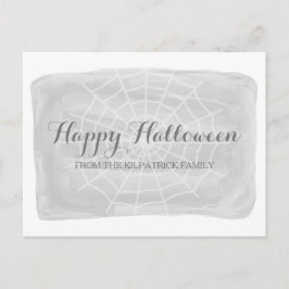 Graue Wasserfarben-WebHalloween-Postkarte Postkarte