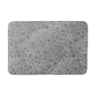 Graue Wassertröpfchen Badematte