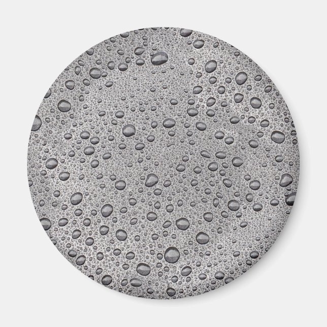 Graue Wassertröpfchen Magnet (Vorne)