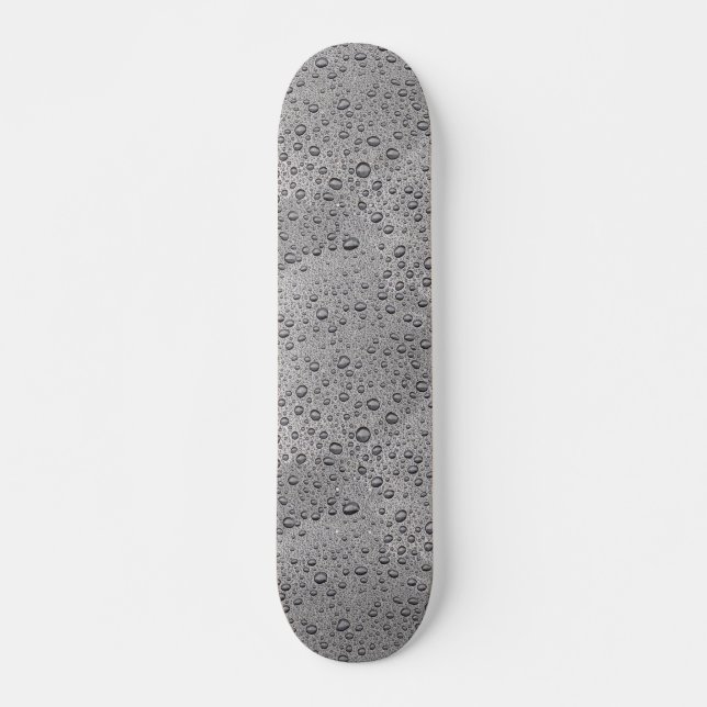 Graue Wassertröpfchen Skateboard (Vorne)