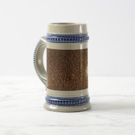Graue Wassertropfen/Blau 22 oz Stein Bierglas