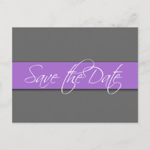 Graue Wedding Lavendel-Save the Date Postkarten