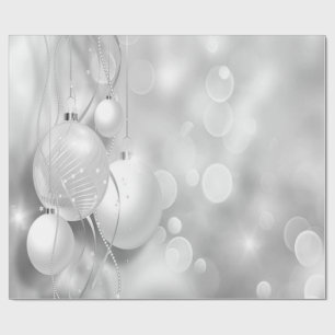 Graue Weihnachtsbälle, Urlaub Geschenkpapier