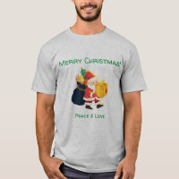 Graue Weihnachtswünsche-Elegantes Herren-T-Shirt