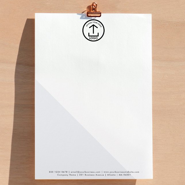 Graue, weiße Firmenlogos Briefbogen (Modern Gray White Business Logo Letterhead)