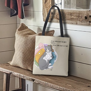 Graue Weiße Katzenhaare Wäsche Tasche