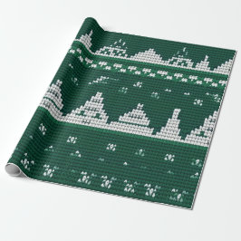 Graue, weiße und rote Weihnachtsbekleidung Geschenkpapier
