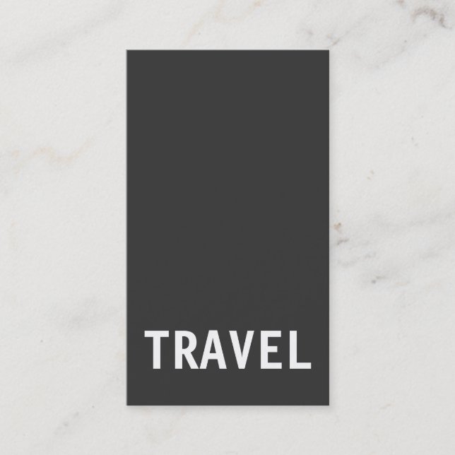 Graue White Travel Agent Business Card Visitenkarte (Vorderseite)