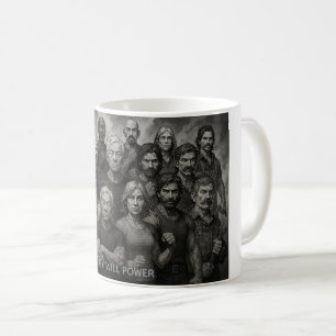 Graue Willenskraft-Kaffeetasse Kaffeetasse