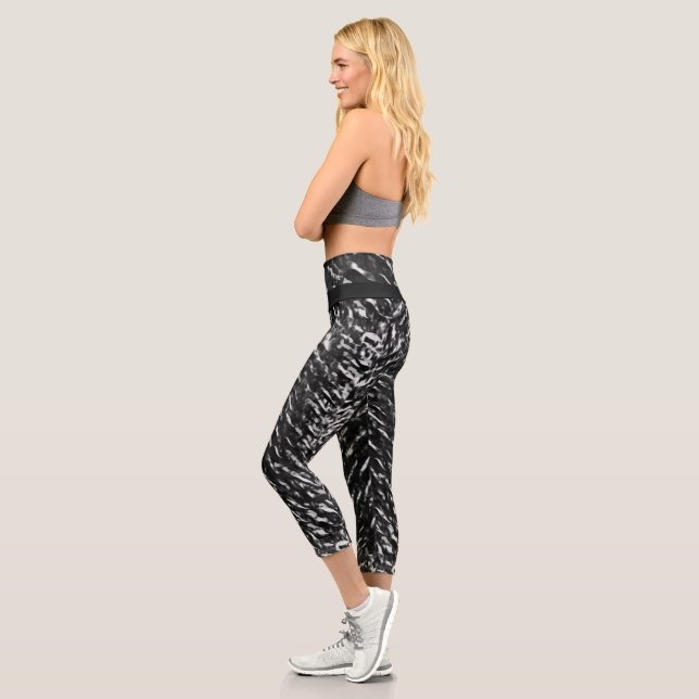Graue Wolf Imitate Haardesign Capri Leggings (Links)
