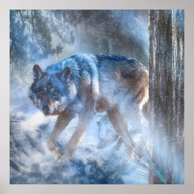 Graue Wolf-SAISON DER WOLF Poster (Vorne)