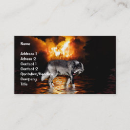Graue Wolf-Visitenkarte Visitenkarte